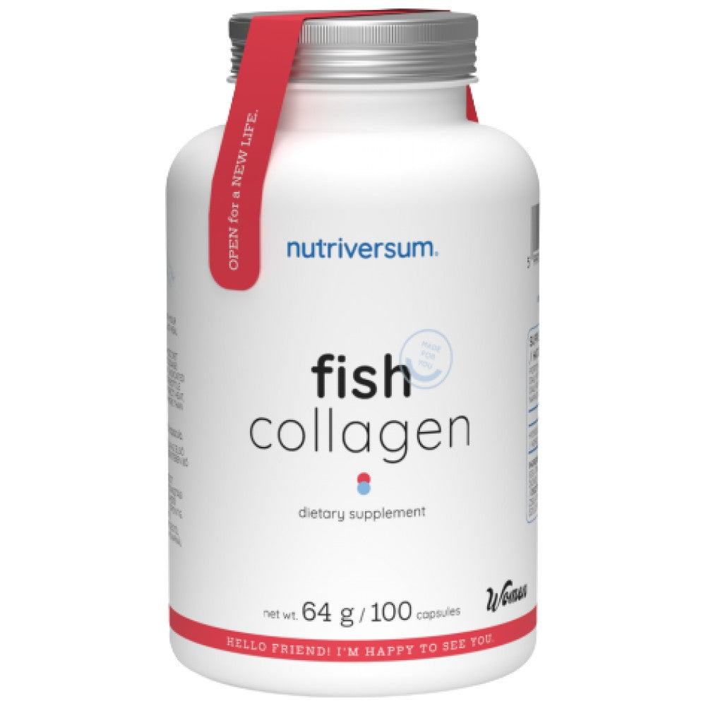 Colagen de pește hidrolizat 500 mg | Dedicat femeilor - 100 capsule