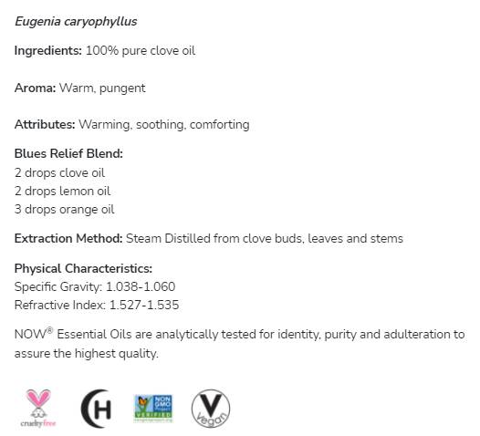 Ulei de cuișoare | Eugenia Caryophyllus 100% pură - 30 ml