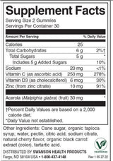 Gumii pentru stimularea imunității cu Acerola, Zinc și Vitamina C și D | Cireș - 60 de tablete masticabile