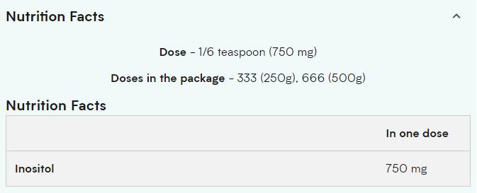 Pudră de inozitol 500 grame
