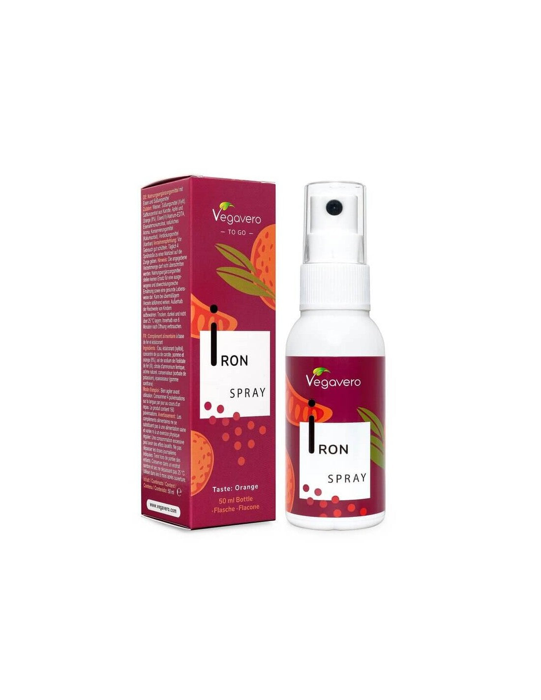 Spray de fier/Spray oral, 50 ml, 100% Vegan Vegavero