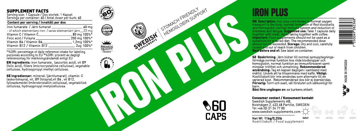 Iron Plus / cu Vit C &amp; Acid folic / - 60 capsule