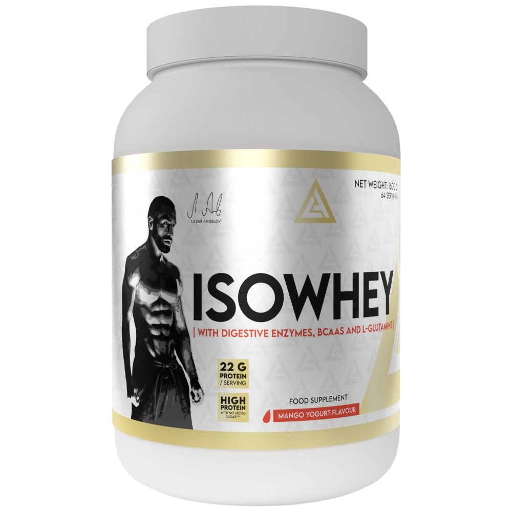 IsoWhey | Izolat de proteine ​​din zer cu enzime digestive, BCAA și glutamina - 1600 grame