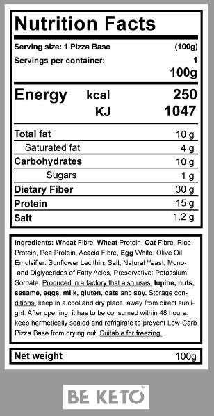 Baza de pizza italiana Keto - 180 de grame