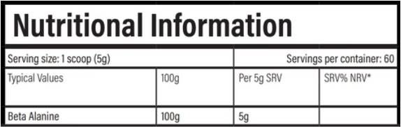 JP Beta Alanine Pudră - 300 de grame