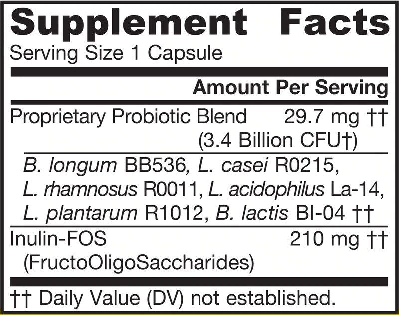 Jarro-Dophilus®+FOS (3,4 B. CFU) / 200 Caps
