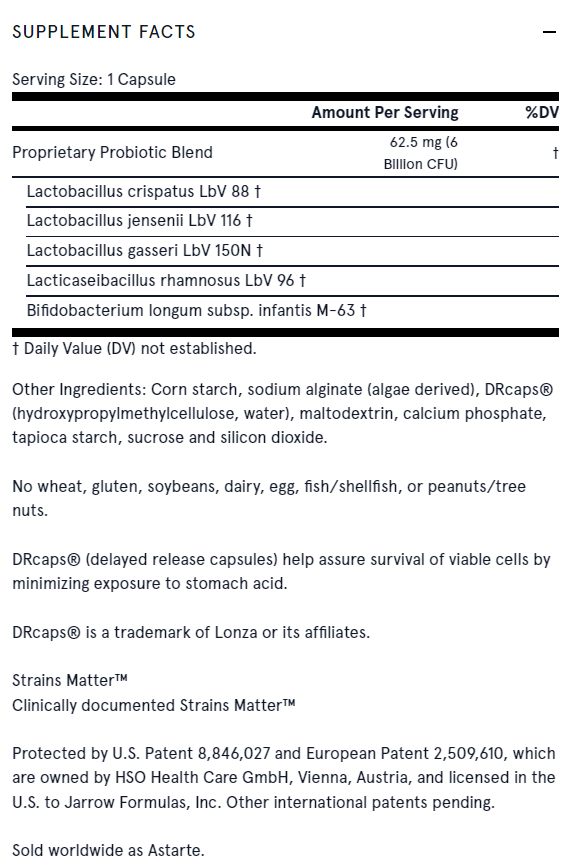 Jarro-Dophilus Prenatal 6 B. - Probiotic pentru femei gravide - 30 capsule