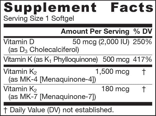 K-Right - Complex de vitamina K - Vitamina K - 60 de capsule moi