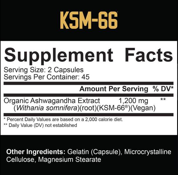 KSM-66® Organic Ashwagandha 600 mg - 90 capsule