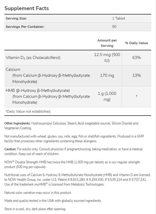 HMB 1000 mg | Dubla putere - 90 de tablete