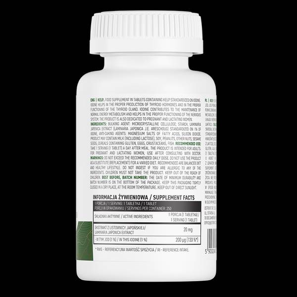 Kelp 200 mcg | Sursă de iod natural 250 de tablete