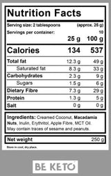 Crema Keto | Macadamia + MCT - 250 grame