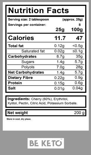 Keto Jam | Cu conținut scăzut de zahăr - 200 de grame