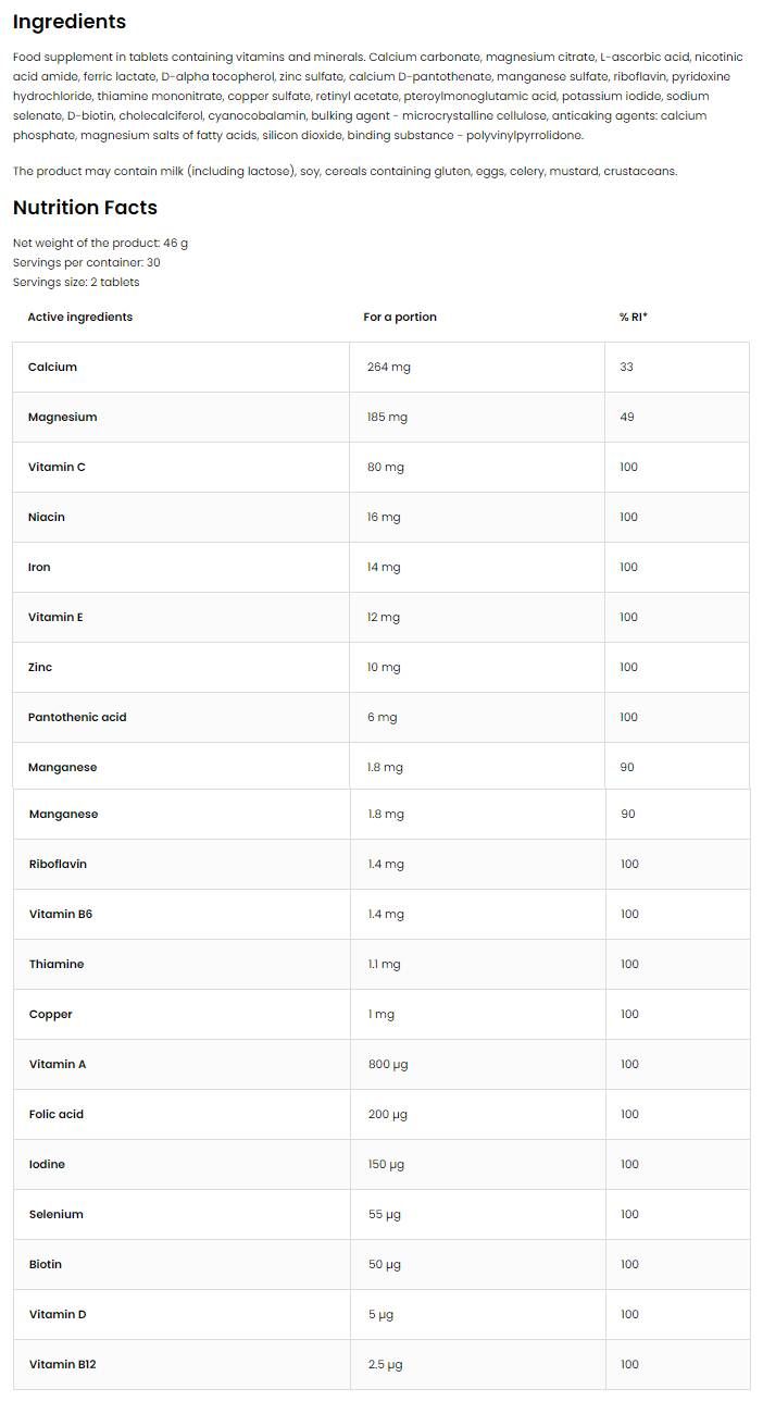100% Vit&amp;Min - 30 tablete