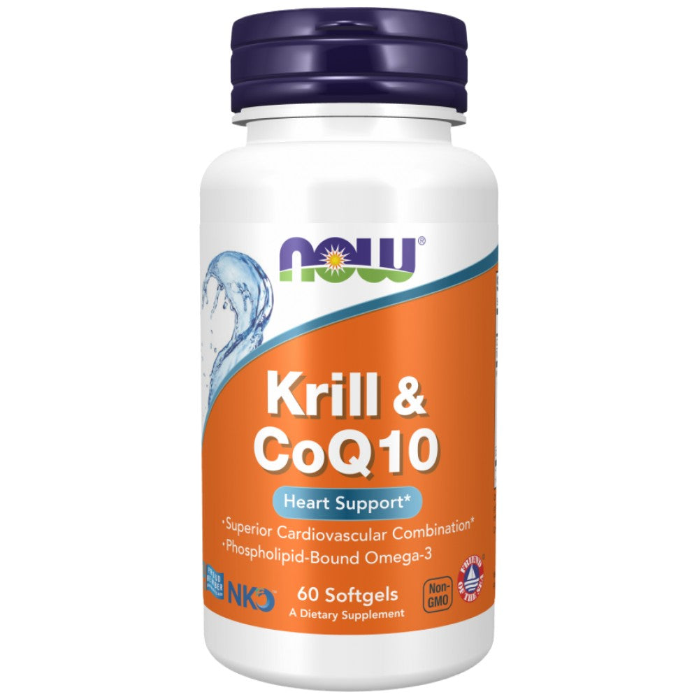 Krill & Coq10 | Combinație cardiovasculară superioară - 60 capsule de gel