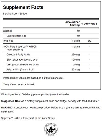 Ulei de krill 1000 mg 30 capsule de gel