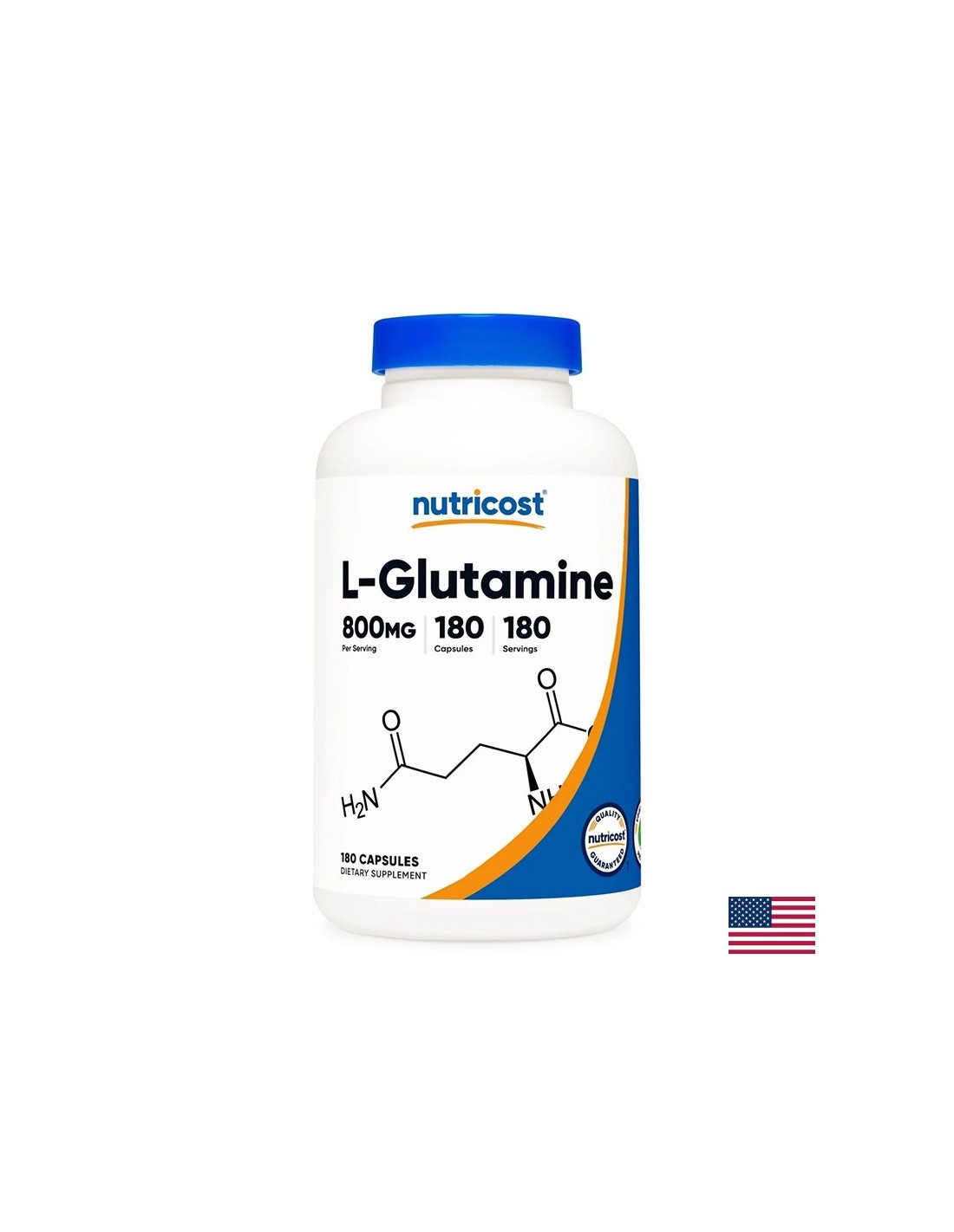 În sprijinul mușchilor și al funcției intestinale - L-Glutamina, 800 mg x 180 capsule