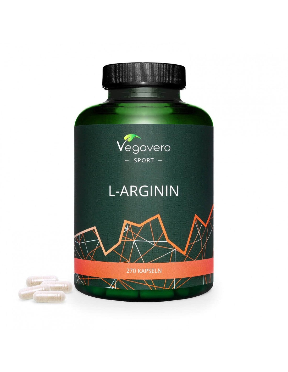 L-Arginina, 270 capsule, 100% Vegan Vegavero
