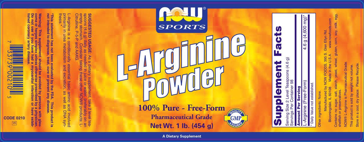 Pulbere de L-Arginina - 454 grame