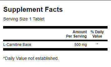 L-carnitină 500 mg - 100 tablete