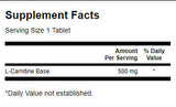L-carnitină 500 mg - 100 tablete