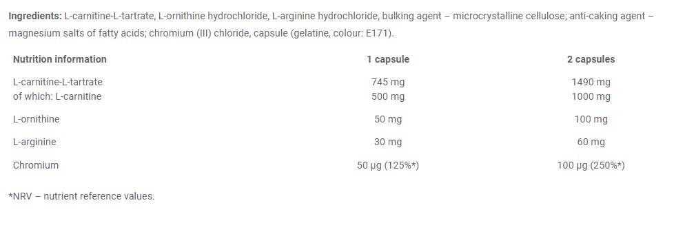L-Carnitine Forte Plus | Sport Edition - 60 capsule