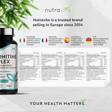 L-Carnitina /L-Tartrate/ Complex /150 capsule, 75 doze/ Nutravita