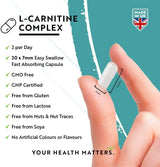 L-Carnitina /L-Tartrate/ Complex /150 capsule, 75 doze/ Nutravita