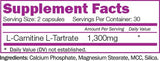 Tartrat de L-Carnitină 1300 mg - 60 capsule