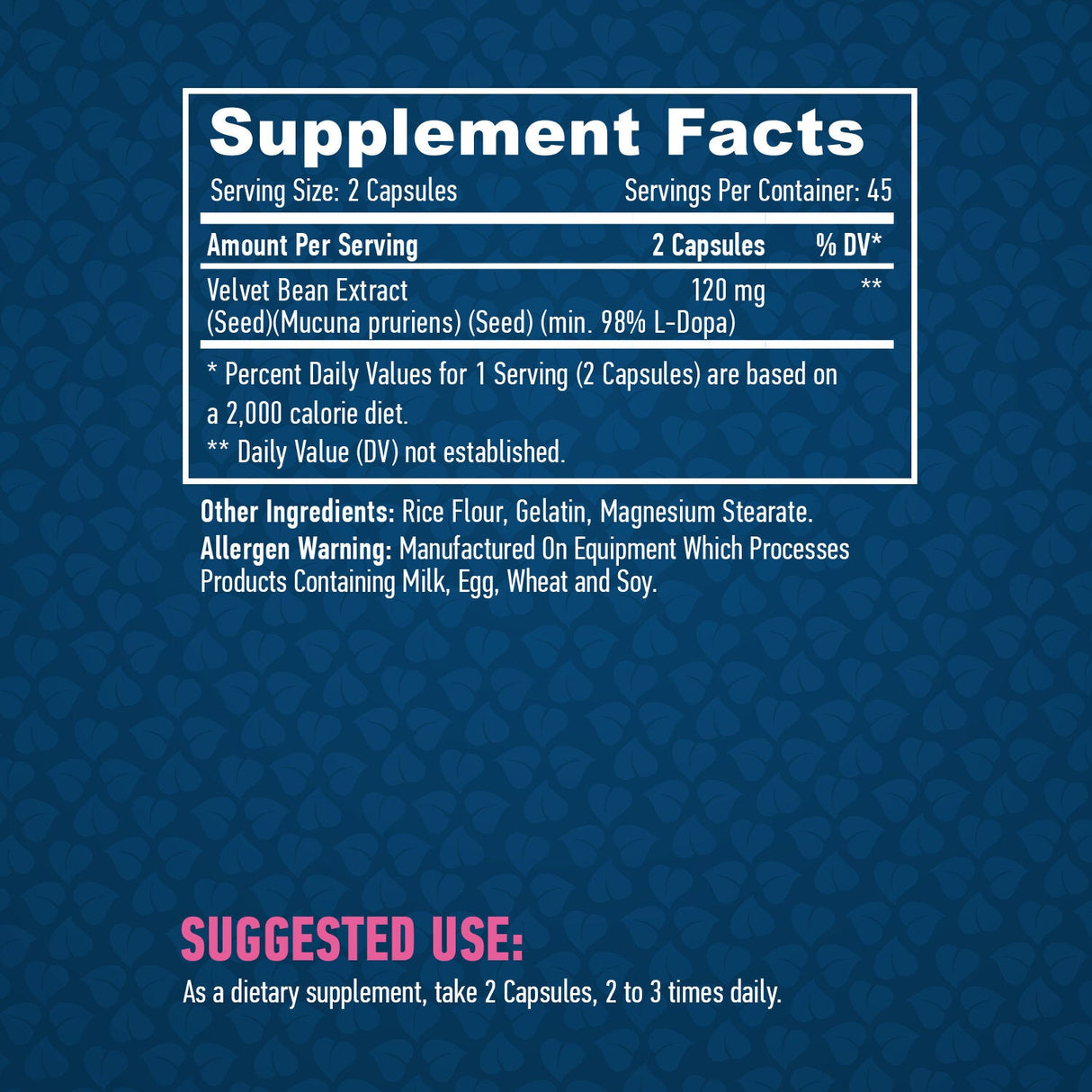 L-DOPA /Extract de Mucuna Pruriens/ 90 Caps.