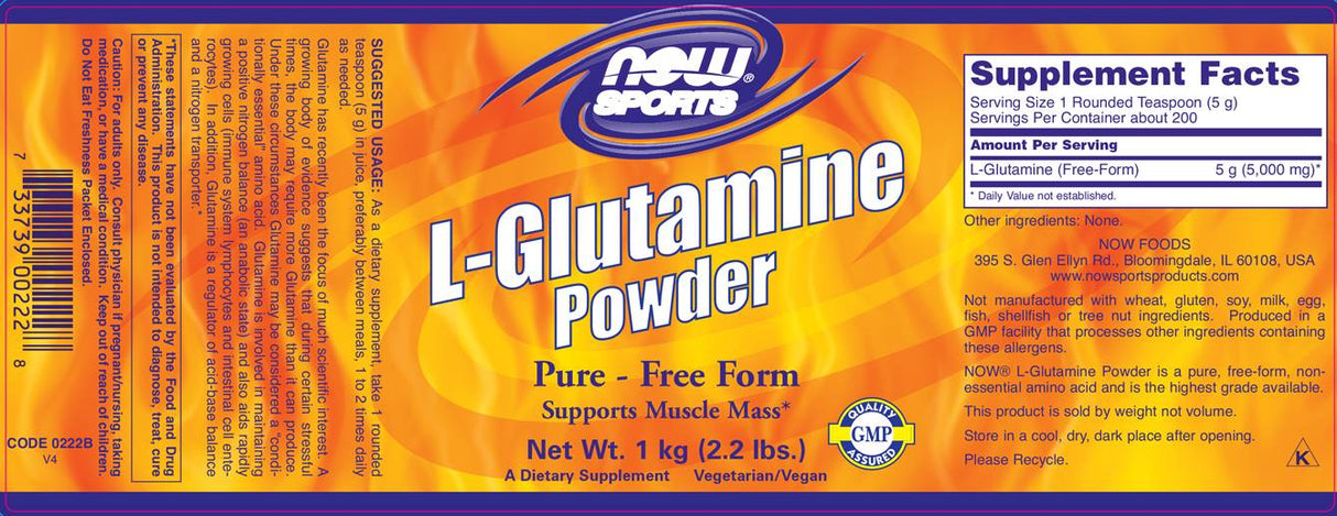 L-glutamină pudră - 1000 grame