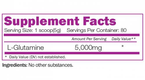 L-glutamină pudră - 400 grame