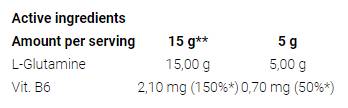 L-glutamină pulbere | Glutamină micronizată cu Vit. B6 - 450 de grame