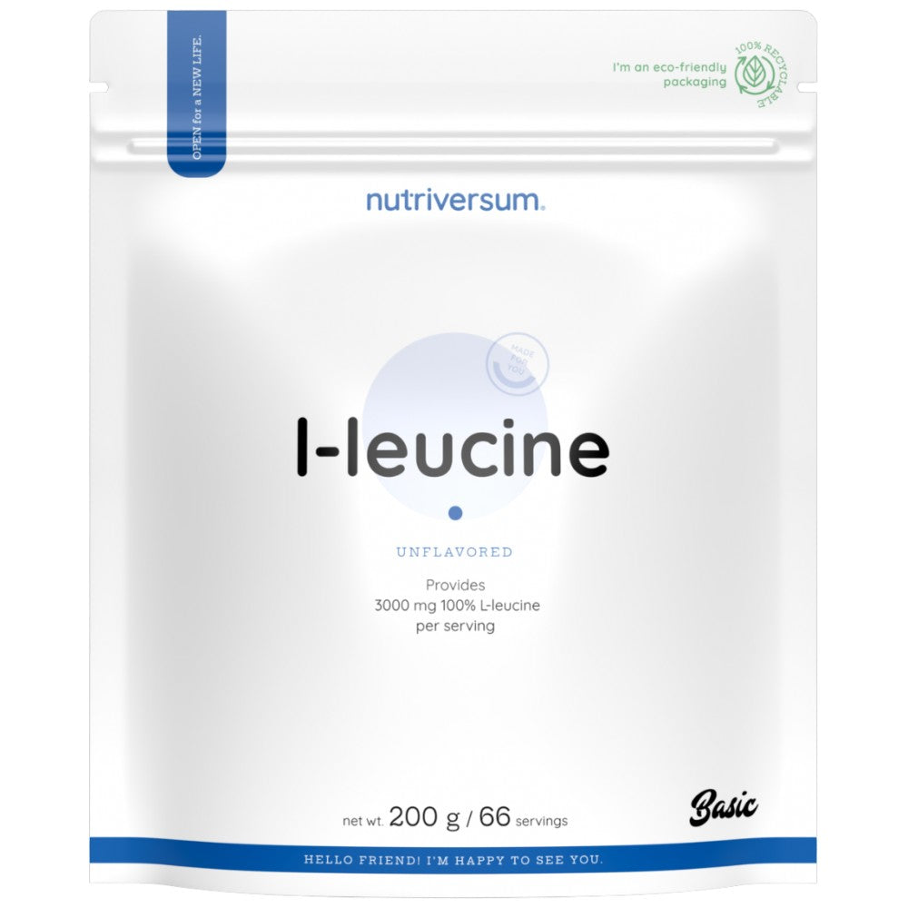 L-leucină pulbere | 100% leucină pură - 200 de grame