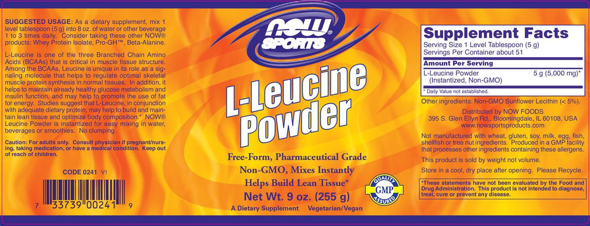 L-leucină pulbere - 255 grame
