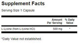 L-Lizină 500 mg 300 capsule