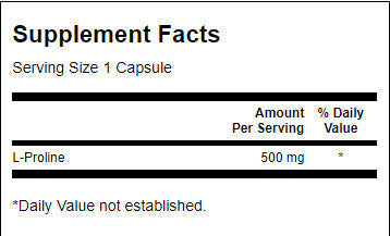 L-Proline 500 mg - 100 capsule