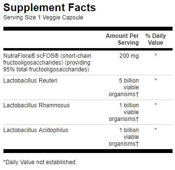 L. Reuteri Plus cu L. Rhamnosus, L. Acidophilus și FOS 30 capsule