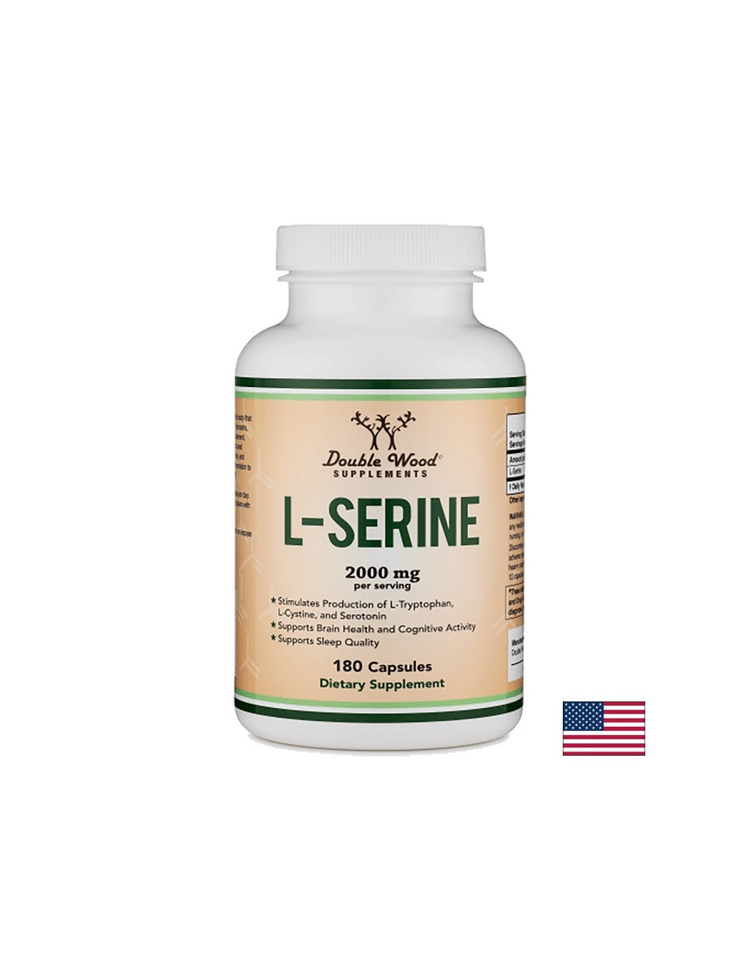 L-Serina, 180 capsule Double Wood