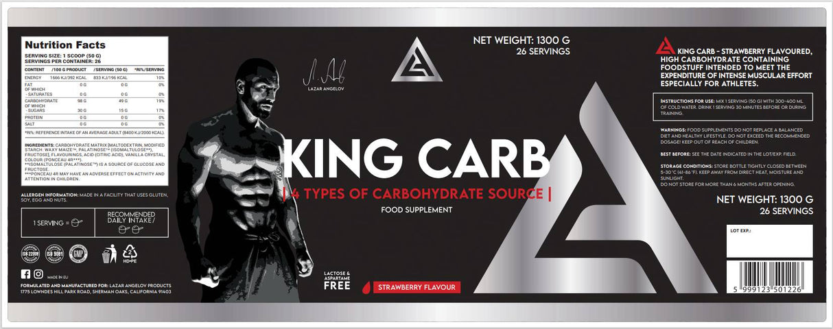 LA King Carb | 4 tipuri de carbohidrați Matrix - 1300 grame