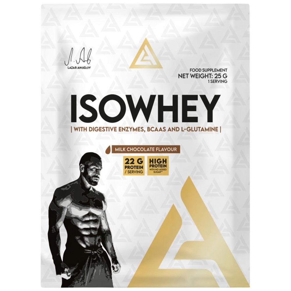 IsoWhey | Izolat de proteine ​​din zer cu enzime digestive, BCAA și glutamina - 25 grame
