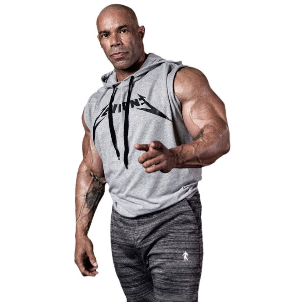 Hanorac pentru bărbați fără mâneci / LM Hoodie Sleeveless Grey
