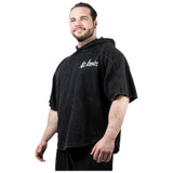Legal Power Stone Wash Rag Top Hoodie ''Boston'' / Hooded Top / Black - Black