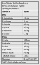 Levro EAAmino Shot | Aminoacizi esentiali - 24 x 120 ml