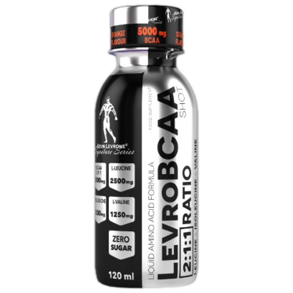 LevroBCAA Shot / 5000 mg BCAA cu zero zahăr - 12 x 120 ml