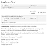 Lion's Mane 500 mg | Fabricate cu ciuperci de leu organic - 60 de capsule