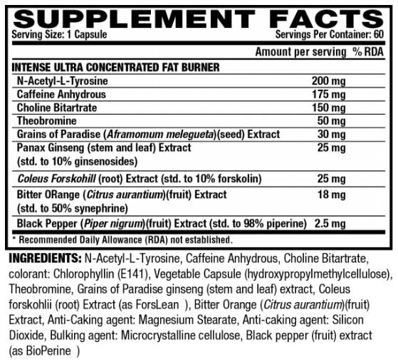 Lipo 6 Black / Intens / Ultra Concentrat - 60 capsule