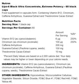 Lipo-6 Black Ultra Concentrat | Extreme Potency 60 capsule