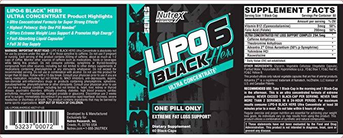 Lipo 6 Hers Black UC 60 capsule