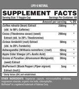 Lipo 6 Natural / Pe bază de plante 60 capsule